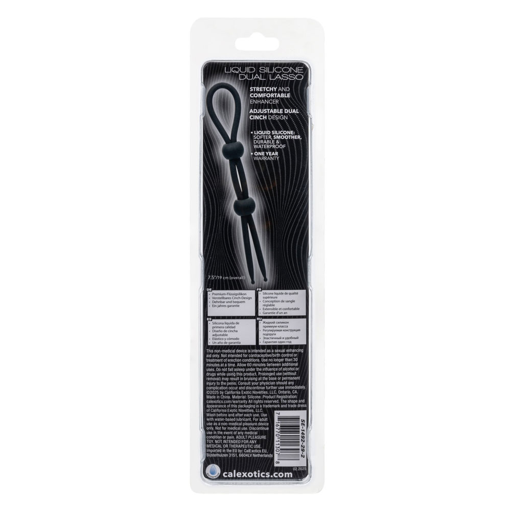f01a1tfG Alpha Liquid Silicone Dual Lasso - Black - Image 1