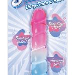 Shades, 7.5" Swirl Jelly Tpr Gradient Dong - Pink and Blue