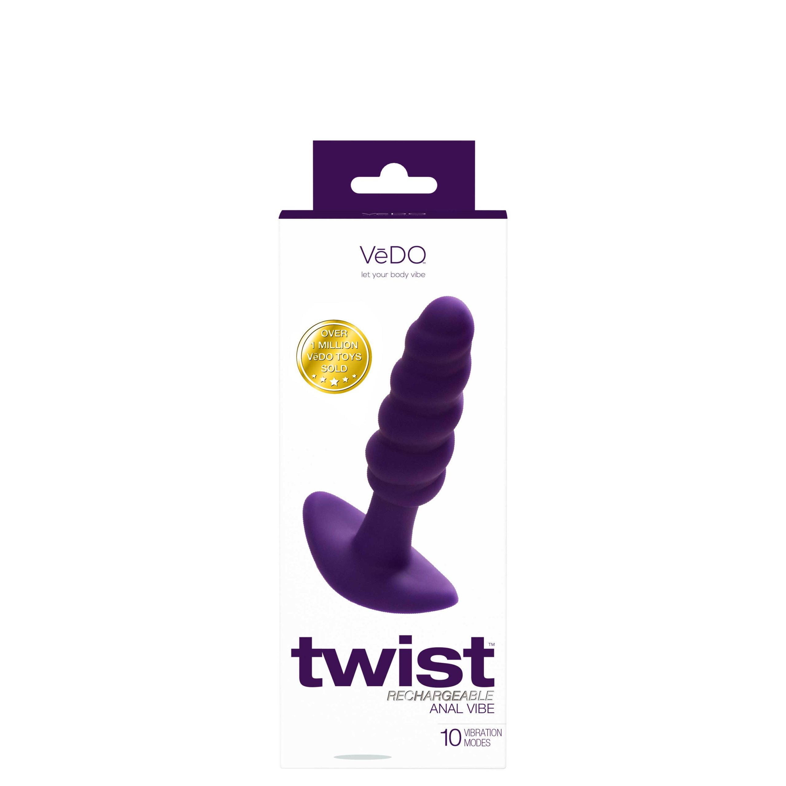 f2S1stRwAo075ts2nzbC18hjQ0AfJTrv Twist Rechargeable Anal Vibe - Deep Purple - Image 1