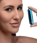 10x Rechargeable Vibrating Metallic Bullet - Blue - Image 2
