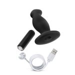 Anal Adventures- Platinum- Silicone Vibrating Prostate Massager 02-Black - Image 3