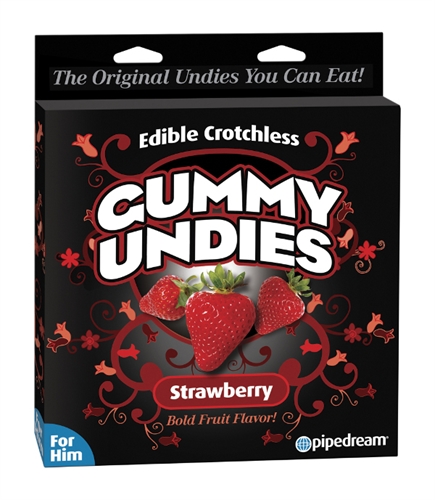 f6f17c6a56d36a973fef30786f3cc825 Gummy Undies - for Him - Strawberry - Image 1