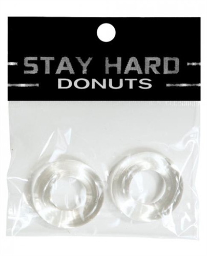 f968f306abf5f0c902daf80223d80435 Stay Hard Donuts - 2 Pack - Clear - Image 1