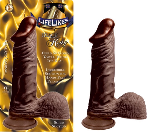 f96b722248a9559c6b72cc31c4c87216 Lifelike Black King 9" - Image 1