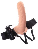 Fetish Fantasy Series 8-Inch Vibrating Hollow Strap-on - Flesh - Image 3