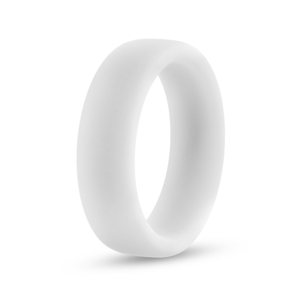 www.blushnovelties.com Performance - Silicone Glo Cock Ring - White Glow - Image 1