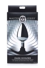 Dark Invader Metal and Silicone Anal Plug - Large