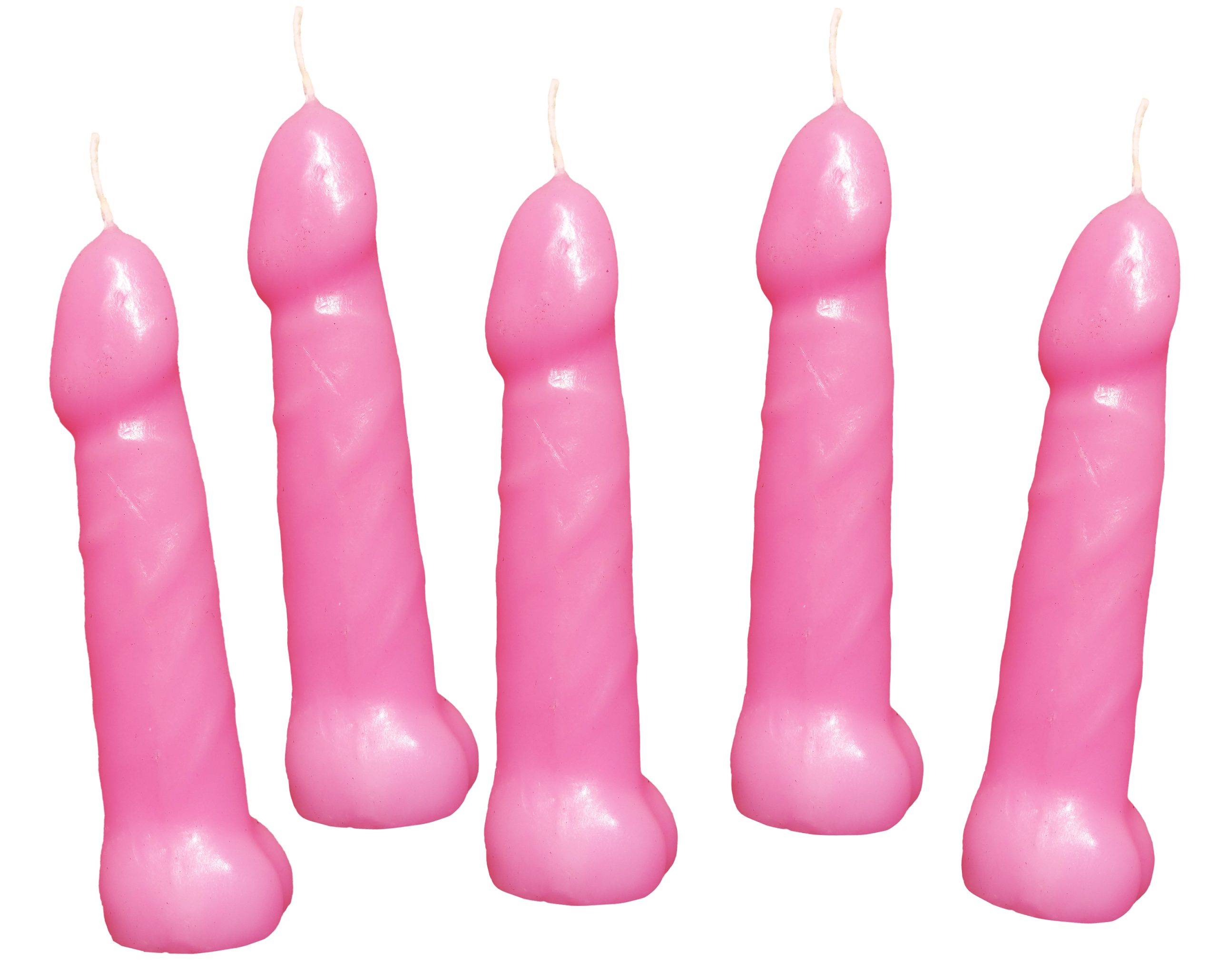 fSEbNH8gkDLC6ejfGh4zXYQvMmGCtxJF Bachelorette Pecker Party Pink Candles 5pk - Image 1
