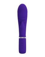 Prescott Super Soft Rabbit Silicone Vibrator - Purple - Image 3