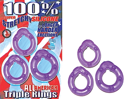 fbaa15247c5a618073c37affc6087ec1 All American Triple Rings-Purple - Image 1