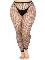 Industrial Net Footless Tights - 1x/2x - Black - Image 4