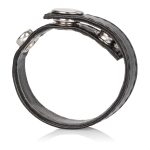 Leather Black 3-Snap Ring - Image 2