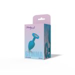 Gemma Clear Iridescent Gem Teal Silicone Plug - S - Image 2