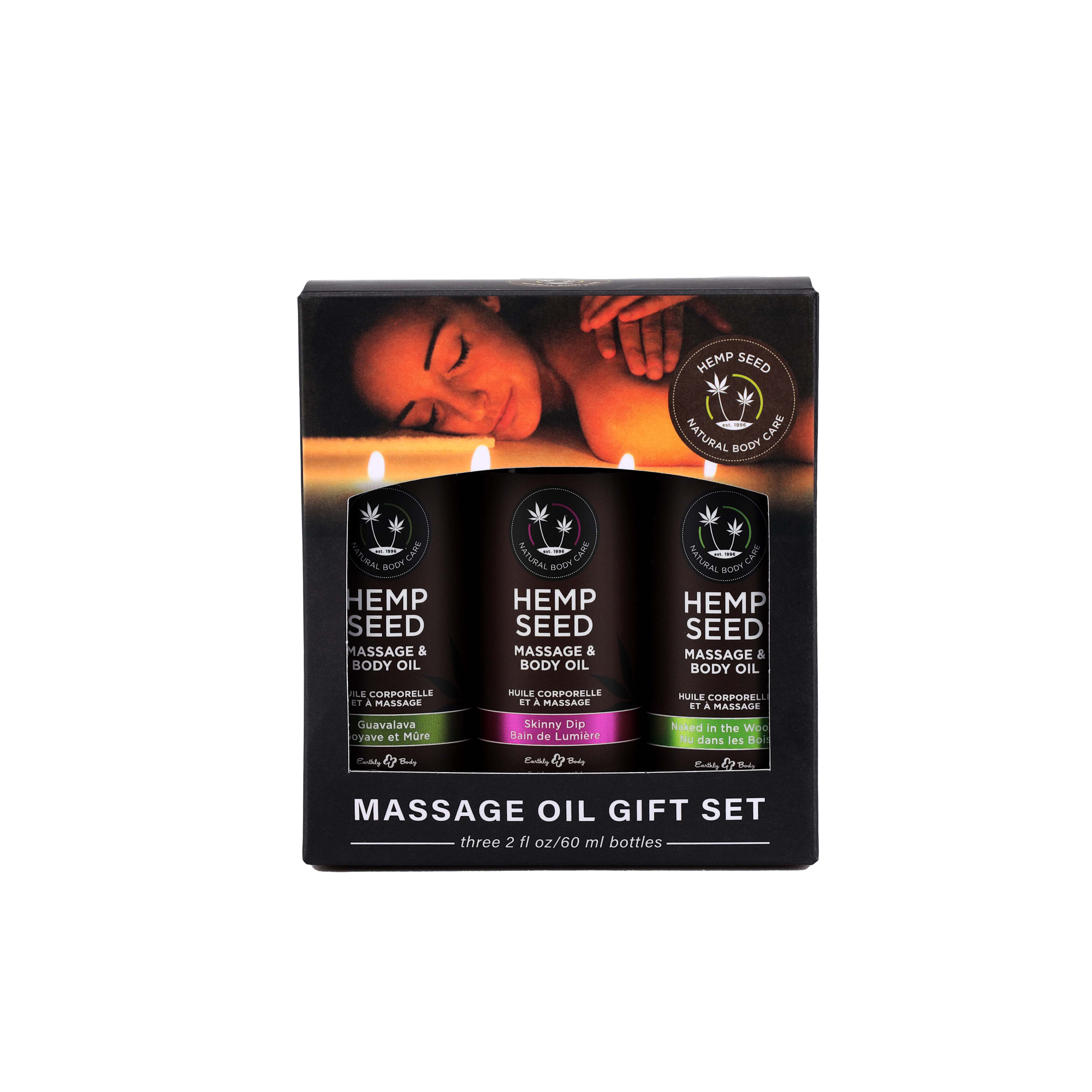 gFlblLIIz3T2tA87Z12DY0xoWQTaVfK7 Hemp Seed Massage and Body Oil Gift Set - - 3 Pack - 2 Fl. Oz. Bottles - Image 1