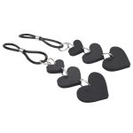 Heart Nipple Ties - Black