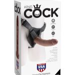 King Cock Strap on Harness With 8 Inch Cock - Brown