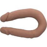 Silicone Studs Bend and Hold Dual Dong 12 Inch - Brown - Image 2
