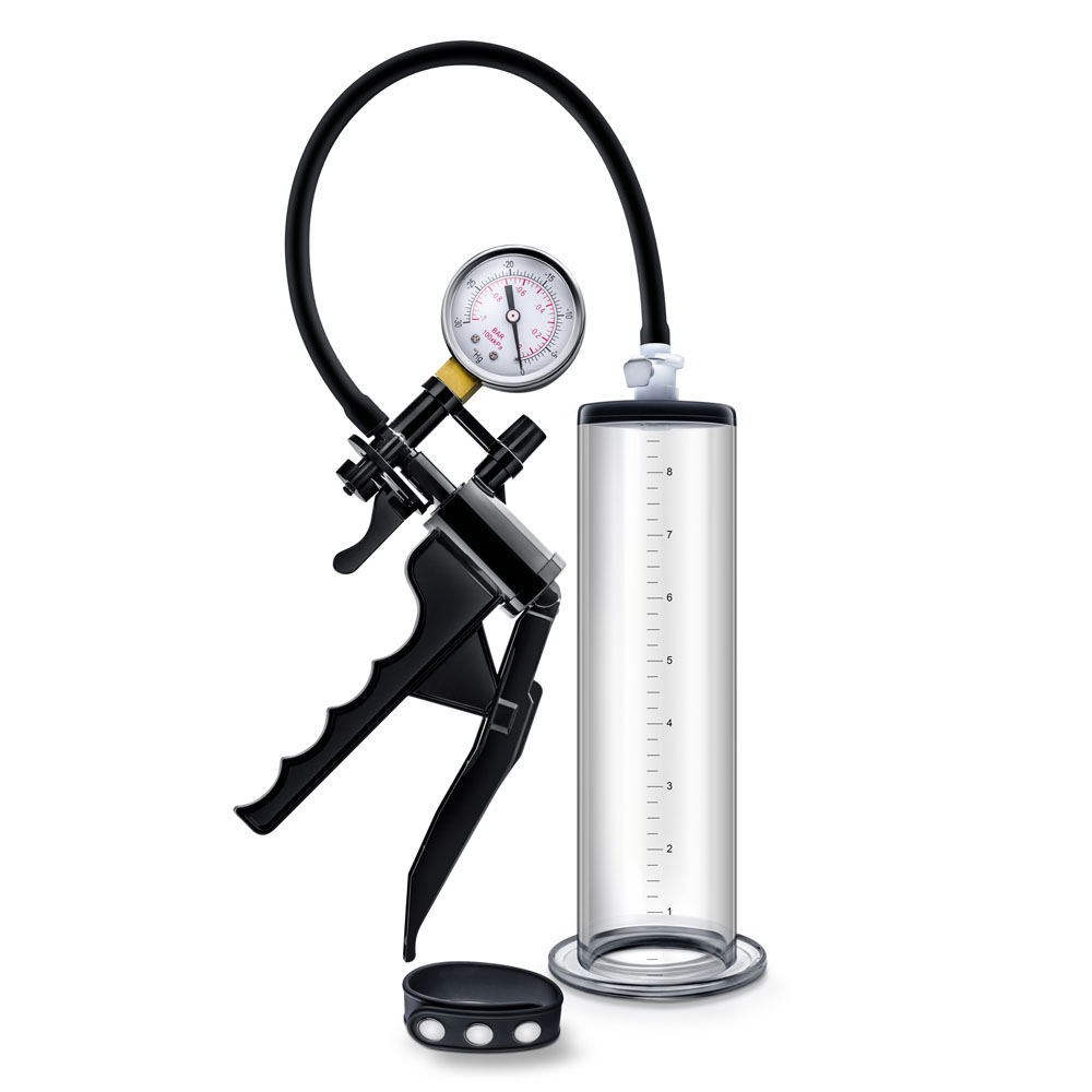 www.blushnovelties.com Performance - Vx8 Premium Penis Pump System With Silicone Cock Strap - Clear - Image 1