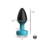 Eluxe Vibrating Clr Gem Bluombre Plug Sm With Remote - Image 7