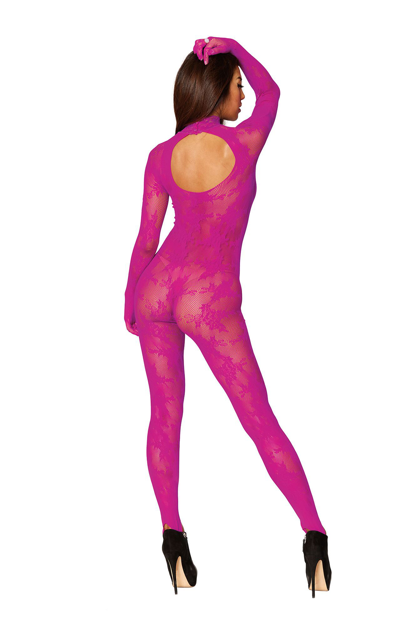 gqZlmRfI91zl68CbneTPXBSL93JDkegQ Bodystocking With Finger Gloves - One Size - Azalea - Image 1