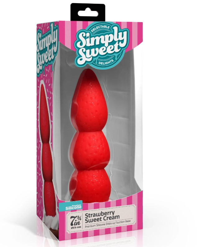 grYHsRSV Strawberry Sweet Cream Premium Silicone Dildo - Image 1