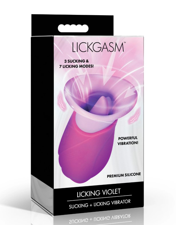 gwc0x1E4 Licking Violet Sucking and Licking Vibrator Purple - Image 1