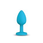 Gemma Clear Iridescent Gem Teal Silicone Plug - M - Image 7