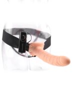 Fetish Fantasy Series 8-Inch Vibrating Hollow Strap-on - Flesh - Image 4