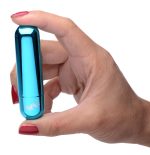 10x Rechargeable Vibrating Metallic Bullet - Blue - Image 4