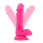 Neo - 6 Inch Dual Density Cock with Balls - Neon Pink - Image 4
