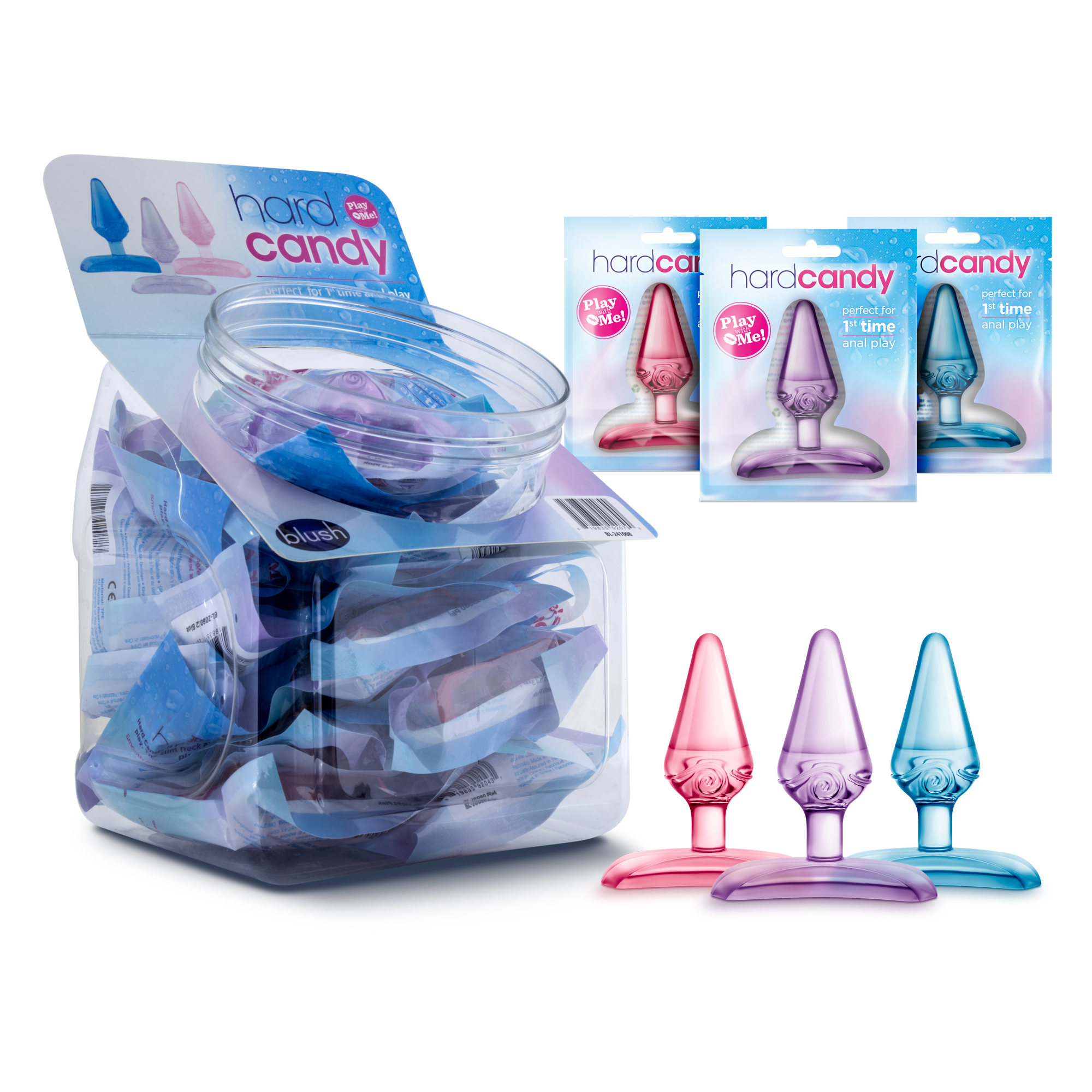www.blushnovelties.com Play With Me - Hard Candies Fishbowl - 24 Pieces - Image 1
