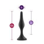 Anal Adventures Platinum - Silicone Beginner Plug - Medium - Black - Image 2