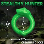 Serpentine Silicone Cock Ring - Green - Image 5