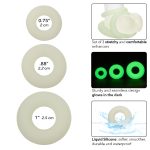 Alpha Glow-in-the-Dark Liquid Silicone 3 Ring Set - White - Image 3