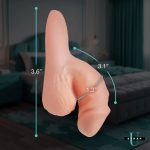 3.6" Silicone Packer Dildo - Light - Image 3
