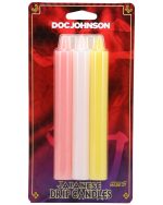 Japanese Drip Candles - 3 Pack - Pink, White, Yellow - Image 3
