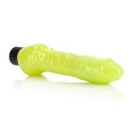 Glow-in-the-Dark Jelly Penis Vibe 7 Inches - Green - Image 3