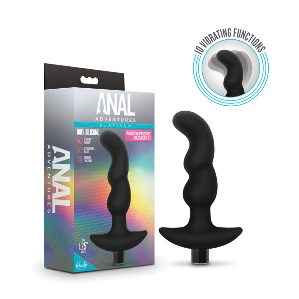i9AodFH74srTuihgY7TVpQfAnQT2iD3o Anal Adventures- Platinum - Silicone Vibrating Prostate Massager 03- Black - Image 1