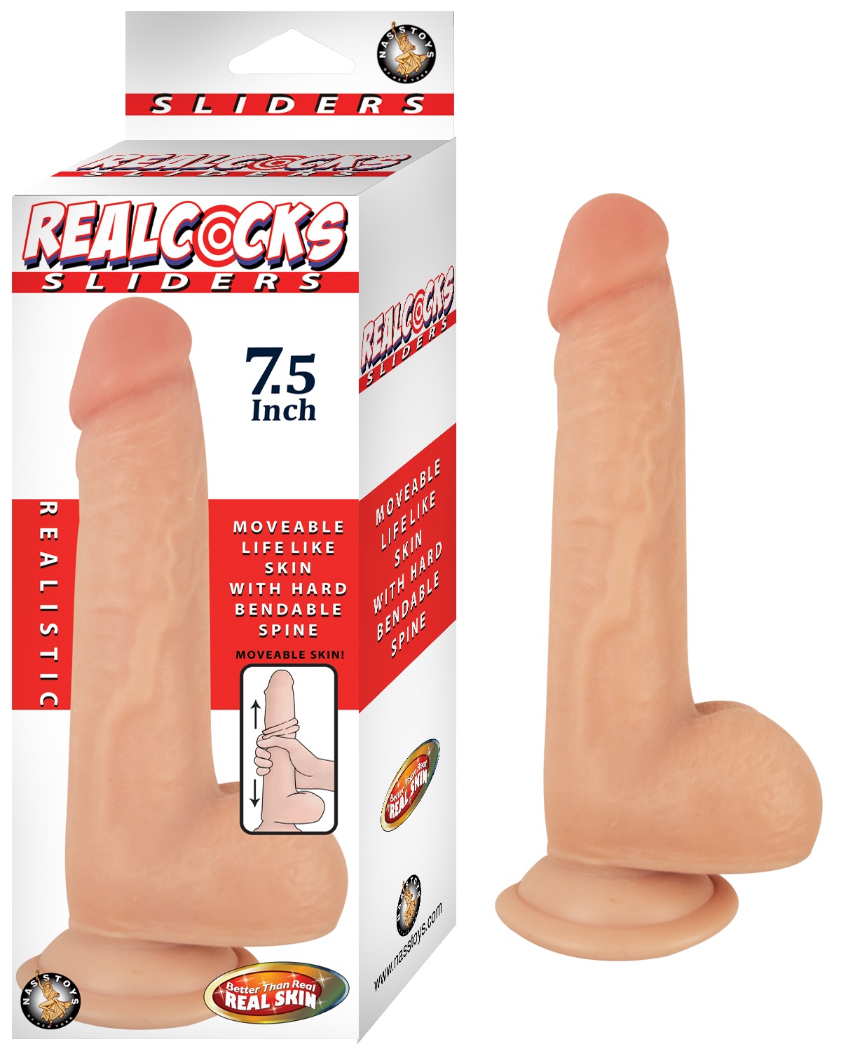iBODoKUcB6rK8GNVMixyscIASTjy50oR Realcocks Sliders - 7.5 Inch - Flesh - Image 1
