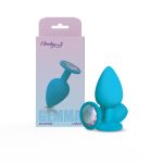 Gemma Clear Iridescent Gem Teal Silicone Plug - L - Image 3
