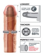 Fantasy X-Tension Mega 2-Inch Extension - Flesh - Image 2