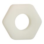 Alpha Glow-in-the-Dark Liquid Silicone Prolong Sexagon Ring - White - Image 6