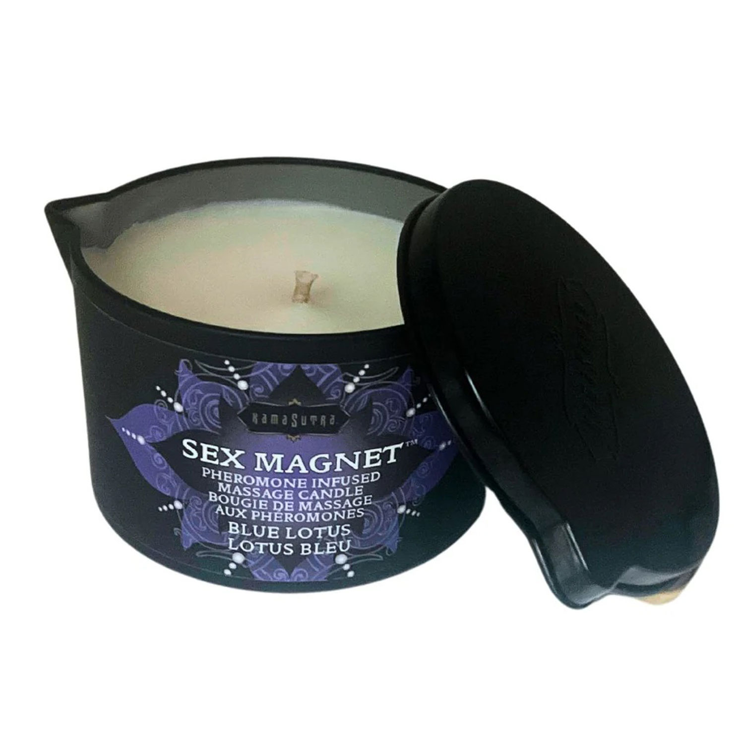 iX77OpxO9AePFsqa51qEnxDhTk7hwtuk Sex Magnet Blue Lotus Pheromone Massage Candle 6oz - Image 1