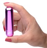 10x Rechargeable Vibrating Metallic Bullet - Purple - Image 4
