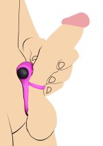Bang - Silicone Cock Ring and Bullet With Remote Control - Purple - Image 4