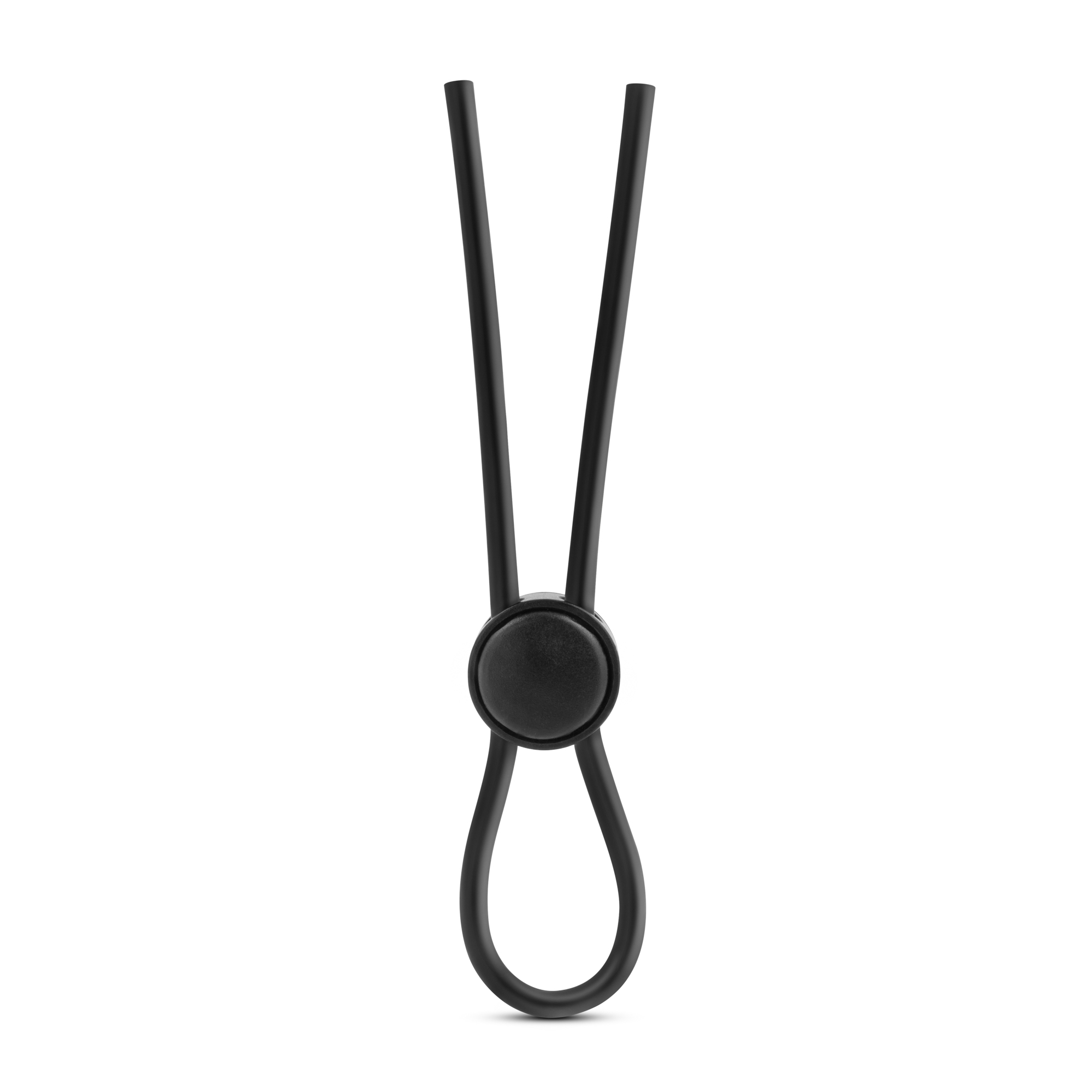 www.blushnovelties.com Stay Hard - Silicone Loop Cock Ring - Black - Image 1