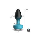 Eluxe Vibrating Clr Gem Bluombre Plug Md With Remote - Image 7