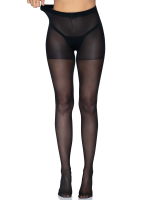 Sheer Open Butt Crotchless Pantyhose - One Size - Black - Image 6