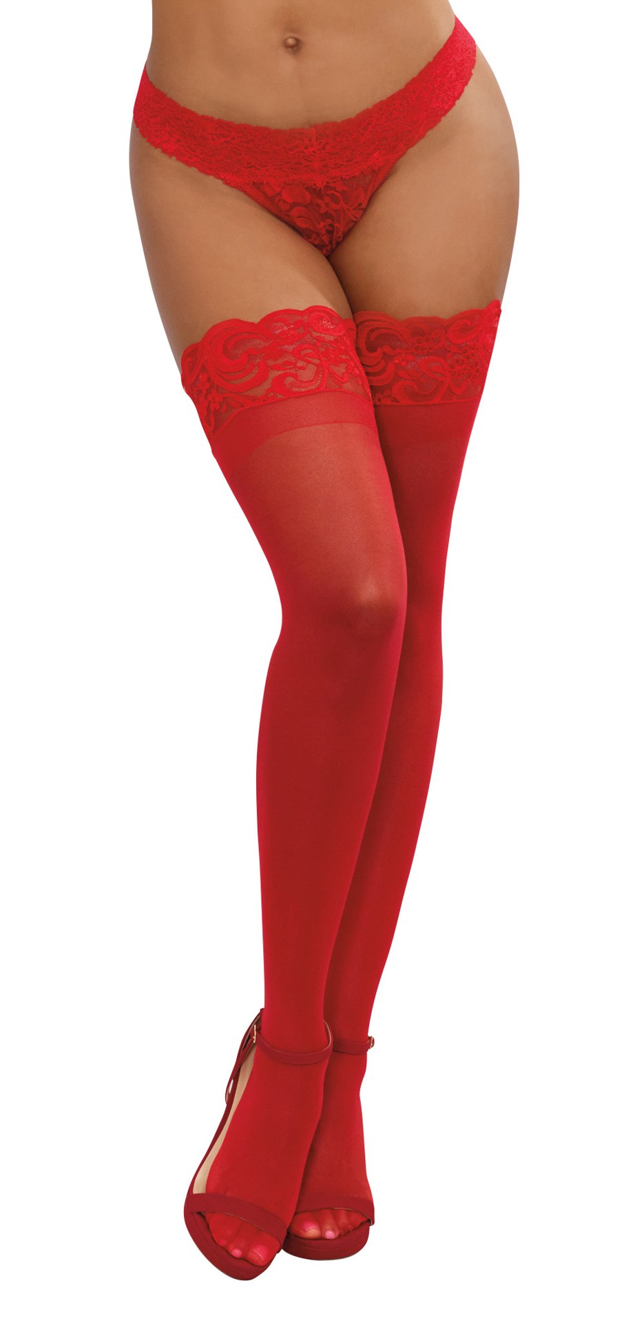 jPnP0a8RU9ipeSFgzjQGa3mGorUbVkjs Thigh High - One Size - Red - Image 1