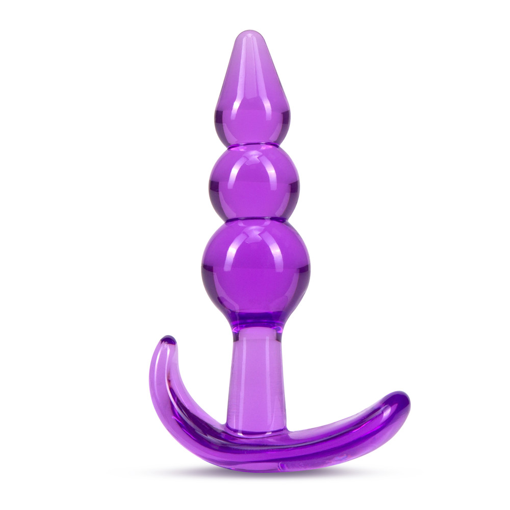 jQ7Ly5RFNRG350DWyJrZgMJ7ih0pBCgM B Yours - Triple Bead Anal Plug - Purple - Image 1